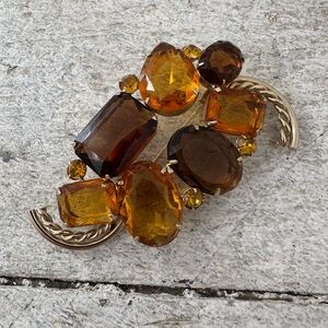Vintage Signed Marvella Massive Rhinestone Brooch